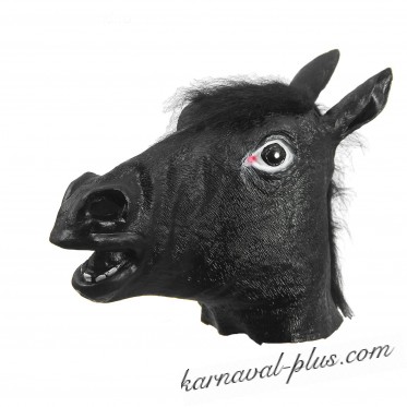 Карнавальная маска Лошадь, цвет черный